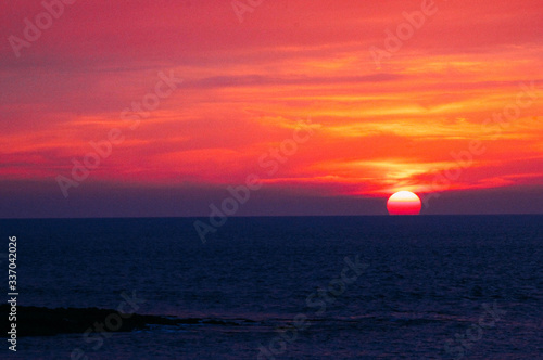 sunset over the sea