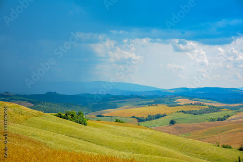colors of the Tuscan countryside in the province of Siena