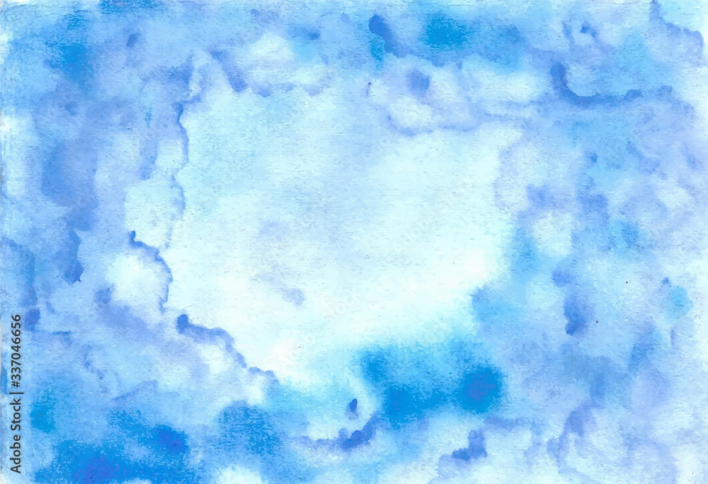 abstract blue sky watercolor background