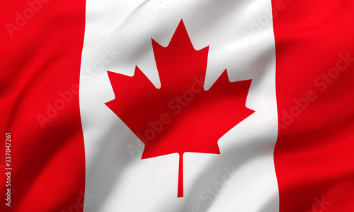 Valokuva Flag of Canada blowing in the wind