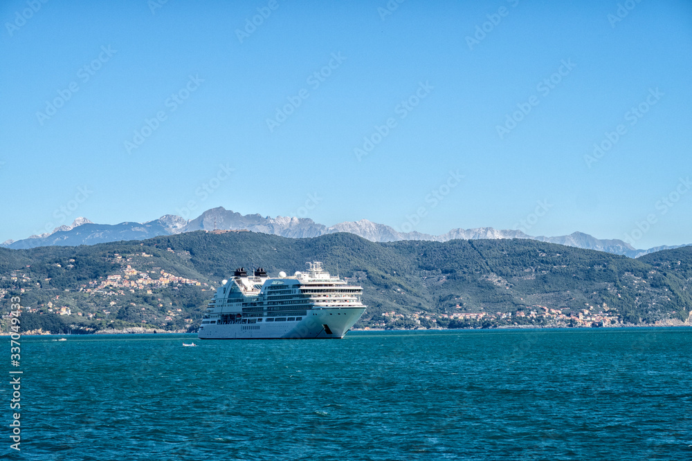 A ferry boat in the Mediterranean from.