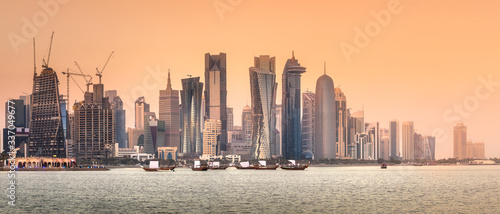 The skyline of West Bay and Doha City, Qatar © boule1301