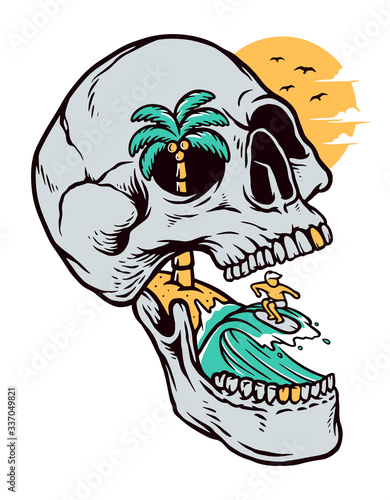 deadly beach illustration