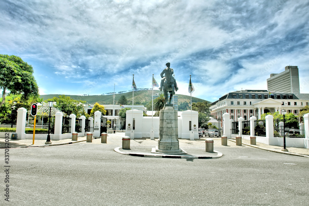 Statue of Louis Botha in front of the South African Parliament building