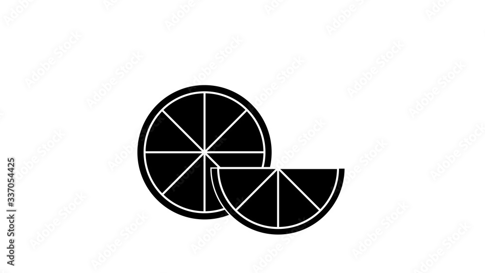 Orang fruit. Oranges that are segmented on a white background Orang fruit. Oranges that are segmented on a white background