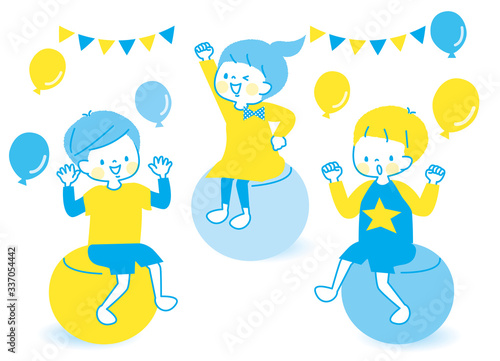 バランスボール　子供　セット