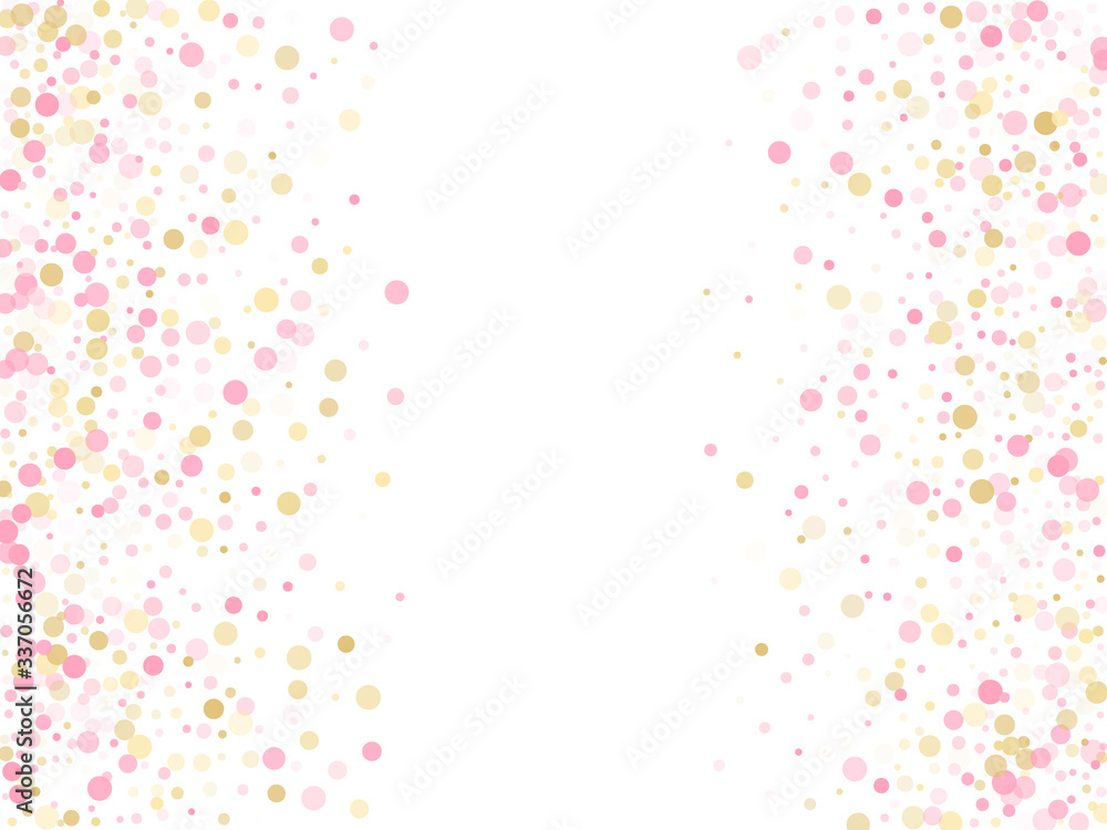 Rose gold confetti circle decoration for Valentine card background. Rose gold confetti circle decoration for Valentine card background.