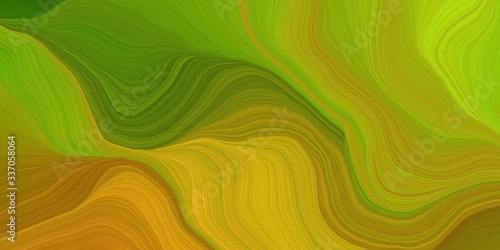 vibrant background graphic with modern soft curvy waves background design with olive, dark golden rod and dark green color