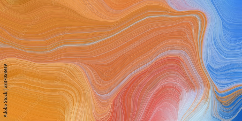 vibrant background graphic with elegant curvy swirl waves background design with peru, royal blue and pastel blue color vibrant background graphic with elegant curvy swirl waves background design with peru, royal blue and pastel blue color