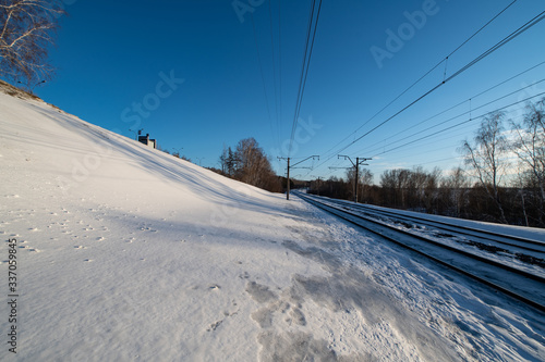 Railway in winter
