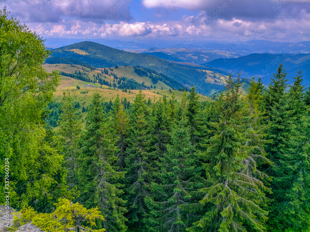 Fototapeta premium Travel and life in the Carpathian