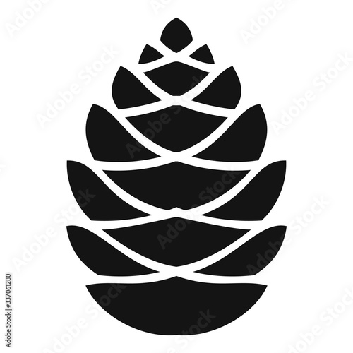 Fall pine cone icon. Simple illustration of fall pine cone vector icon for web design isolated on white background