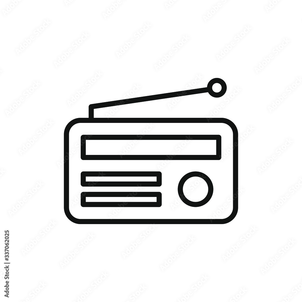 radio with antenna icon vector illustration radio with antenna icon vector illustration