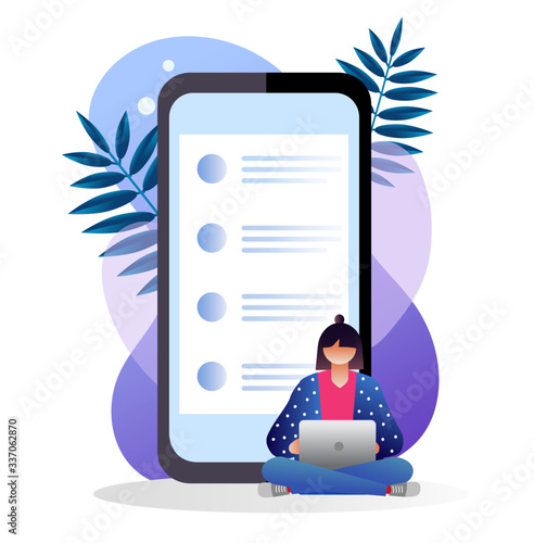 Online survey vector illustration concept
