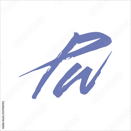Initial letter pw or wp logo vector templates