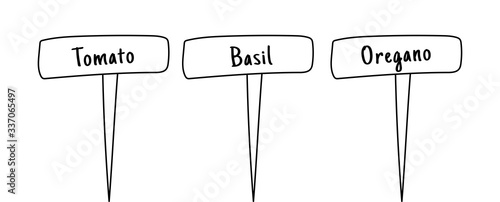 Hand drawn vector element - garden nameplate