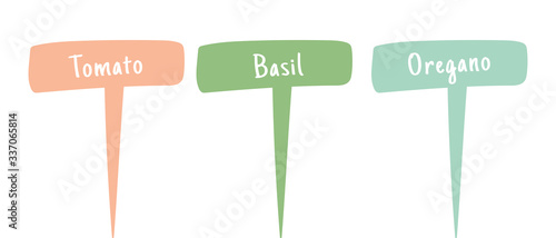 Hand drawn vector element - garden nameplate