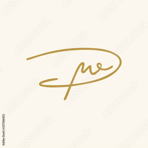 Initial letter pw logo or wp logo vector design templates