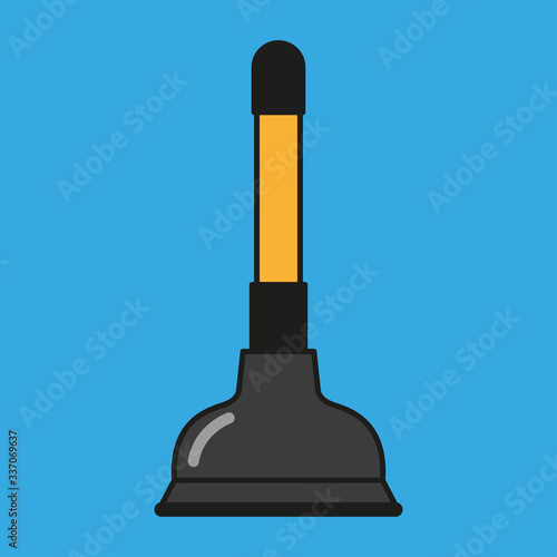 Icon of the plunger. Simple flat vector illustration