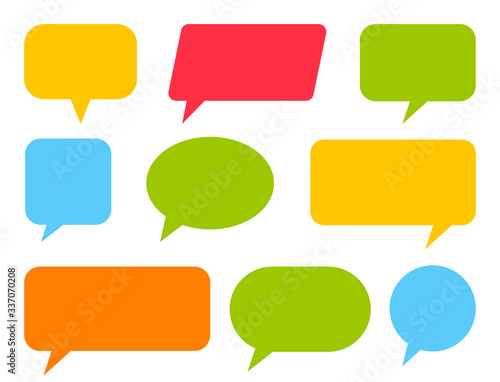 Speech Bubble set isolated on white background. Vector
