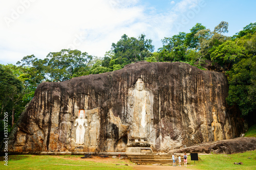 Family at Buduruwagala temple