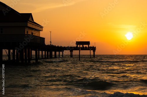 Sunset Clearwater Pier 60 Tampa Florida Beach
