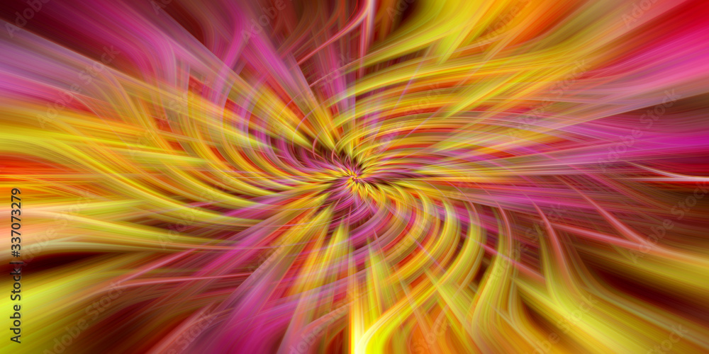 whirling yellow and pink rays and curves whirling yellow and pink rays and curves