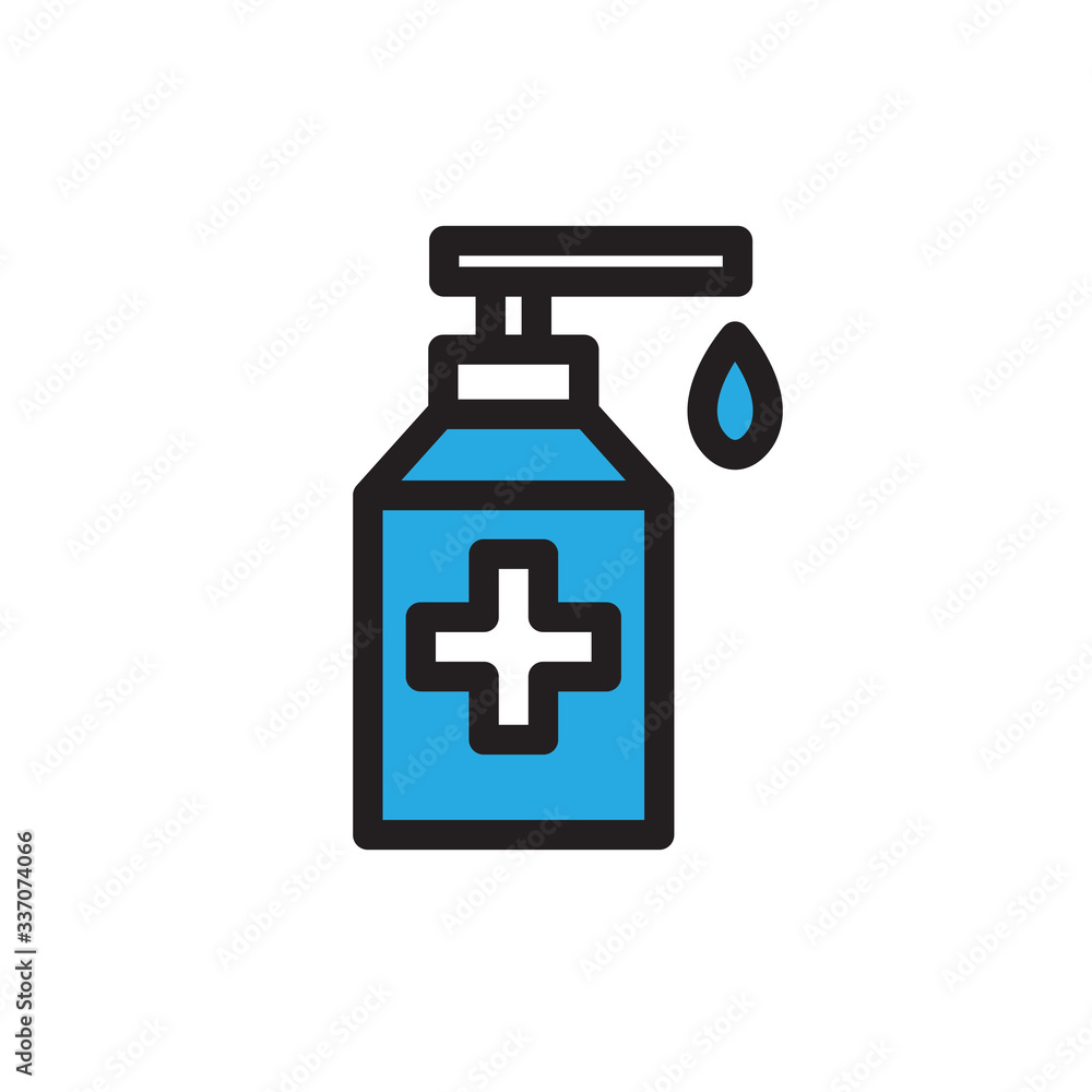 alcohol gel, hand sanitizer line icon, vector illustration alcohol gel, hand sanitizer line icon, vector illustration