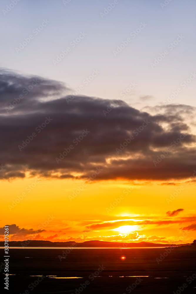 Sunset over the Ocean, Estuary