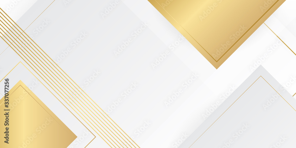 Abstract gold triangle shapes and luxury pattern background on white background. Modern coporate concept for presentation design, banner, business card and much more Abstract gold triangle shapes and luxury pattern background on white background. Modern coporate concept for presentation design, banner, business card and much more
