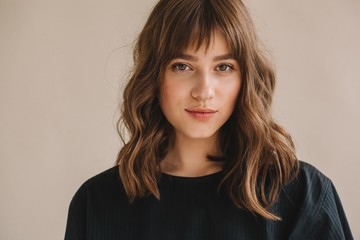 Natural beauty portrait of charming young model