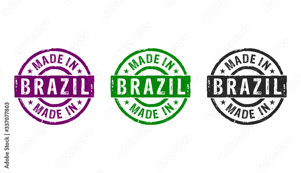 Made in Brazil stamp and stamping