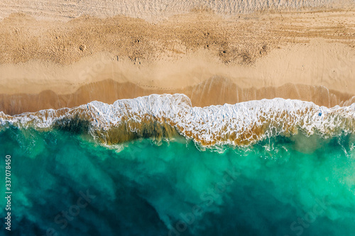 Aerial view of ocean and beach in Taiwan