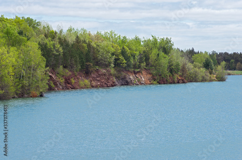 Rocky banks of wazee lake photo