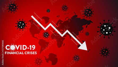 COVID-19 Coronavirus World Economy Crises Downfall Background