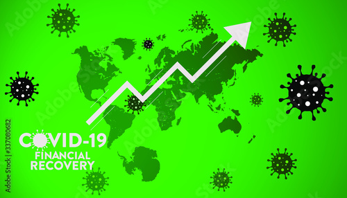 Coronavirus COVID-19  World Financial Recovery Background