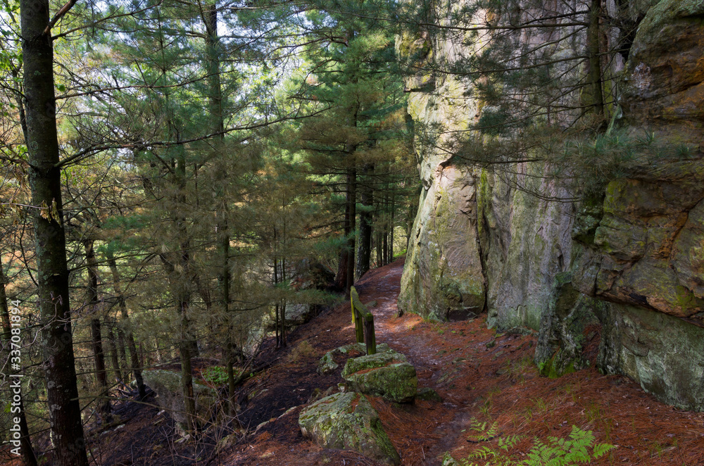 Fototapeta premium Hiking trail through castle mound