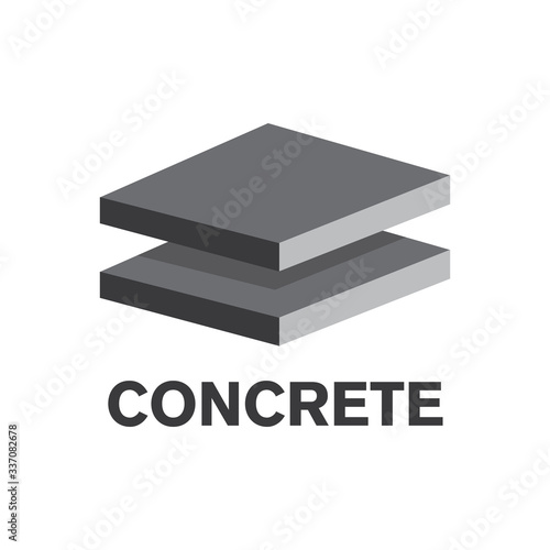 Vector logo of concrete and concrete blocks