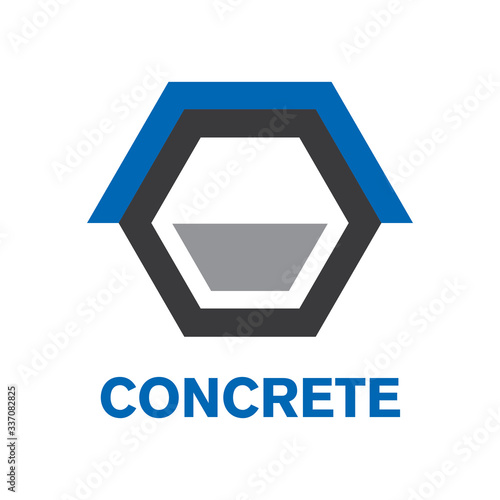 Vector logo of concrete and concrete blocks