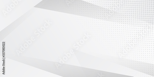 Abstract geometric square pattern background with white shapes perspective can be used in cover design poster website flyer with halftone.