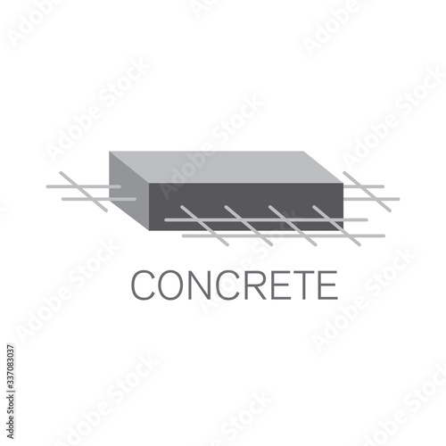 Vector logo of concrete and concrete blocks