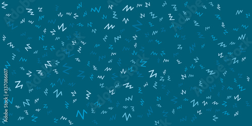 Square dot confetti triangle playstation icon decorative abstract horizontal banner with blue background. 
