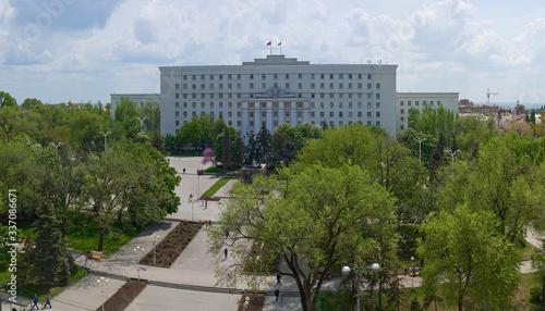 Panoramic view of Sovetov square, Rostov-on-Don.