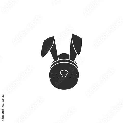 Easter egg icon black isolated