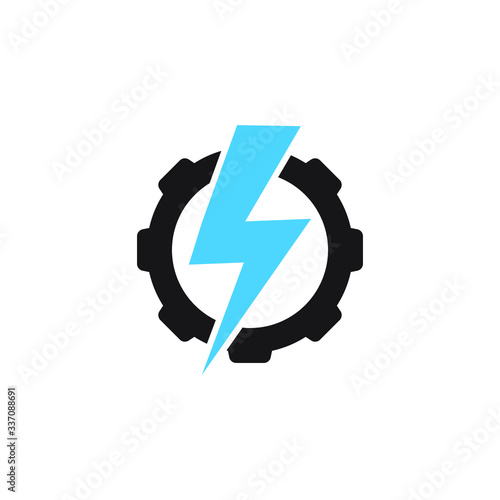 Electric power icon. Vector isolated illustrtion.