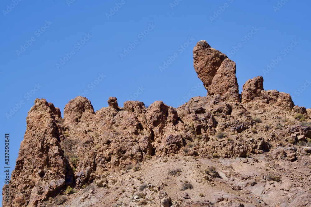 Fototapeta premium Rock formation under a blue sky