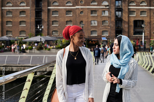 Muslim conversation walk. photo