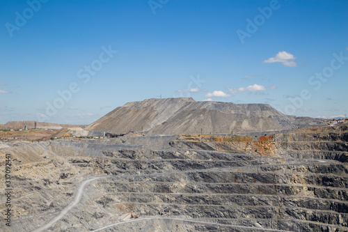 Large dump of stone at the mine site
