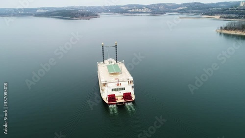 Ferry travels on Table Rock Lake in Missouri photo