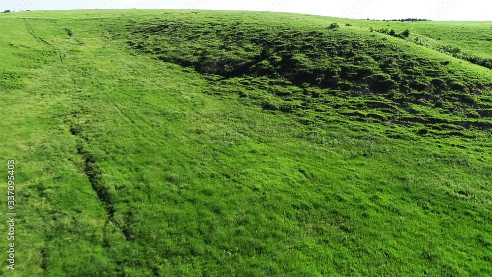 Open green countryside, aerial Open green countryside, aerial